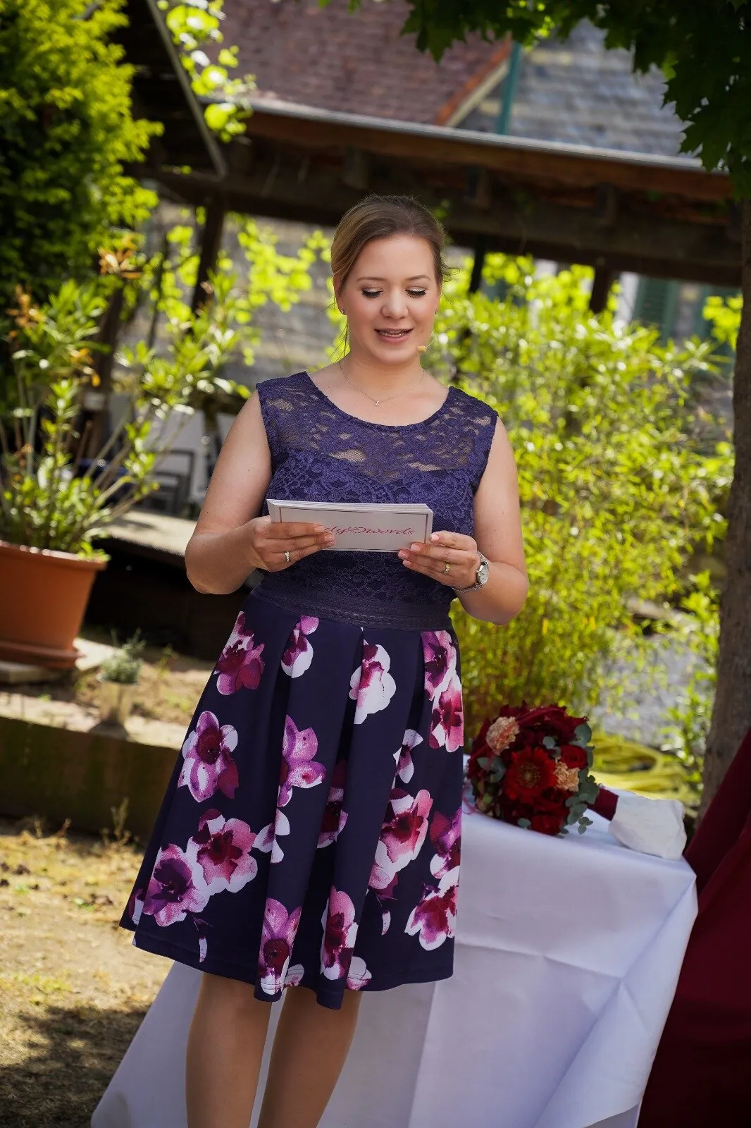 Detailaufnahme der Hochzeitsdekoration in der Hochheimer Terrasse